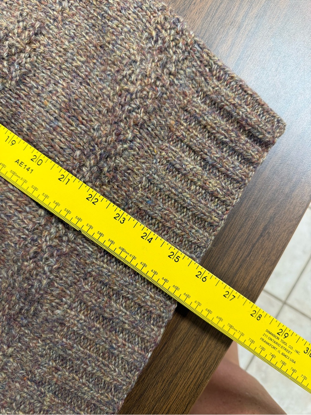 VTG 90s Gap Hand Knit 100% Wool Nordic Fair Isle Sweater Thick Chunky Grandpa M - Picture 7 of 9